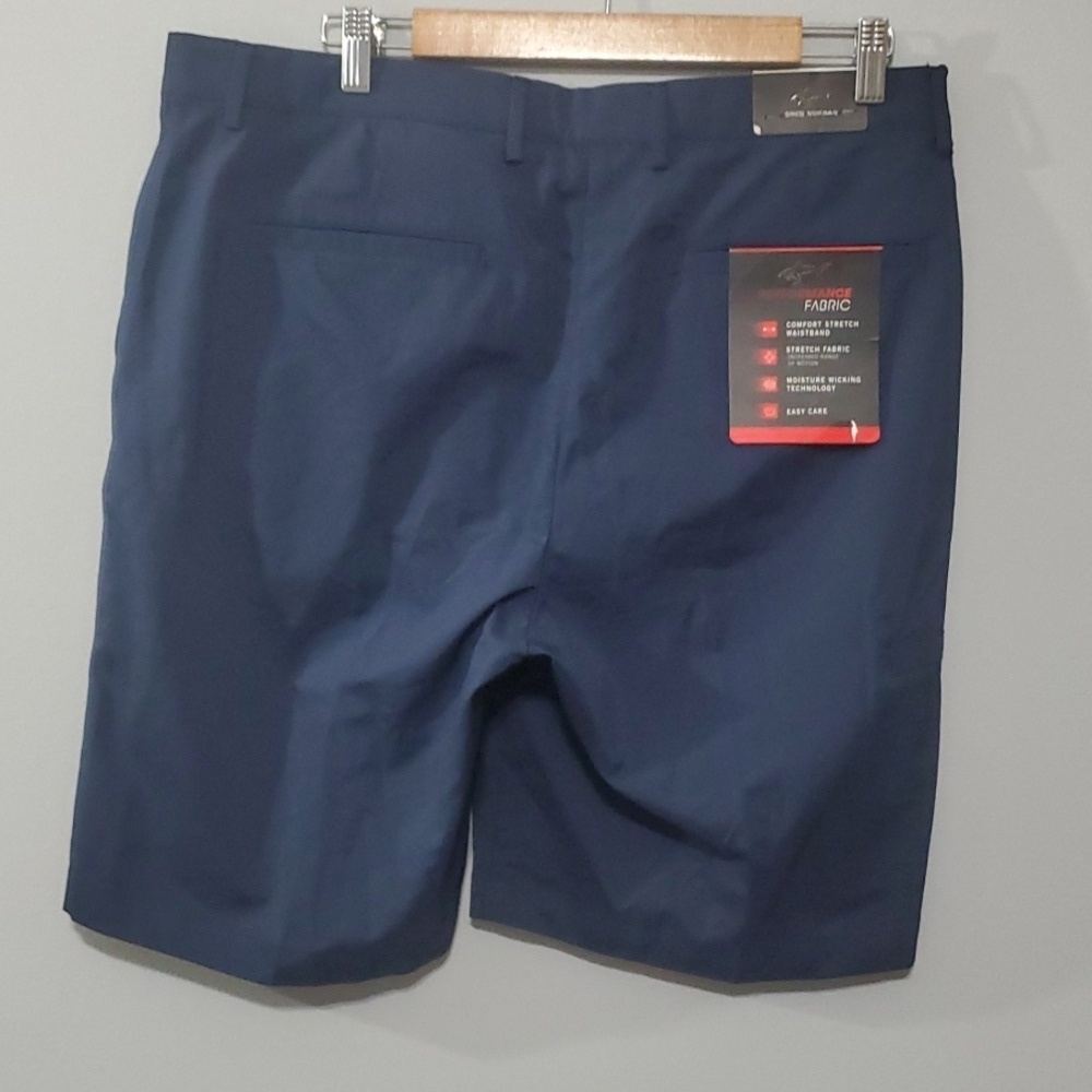 Greg Norman Shorts Men's Sz 36 Blue Performance Fabric Moisture Wicking Stretch